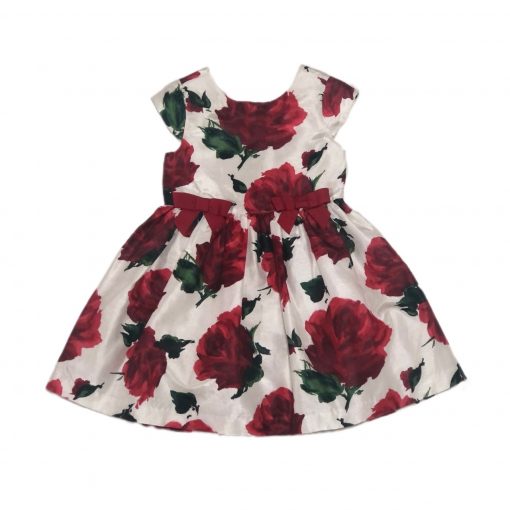 VESTIDO FESTA ROSAS BR/VERM GYMBOREE TAM 3