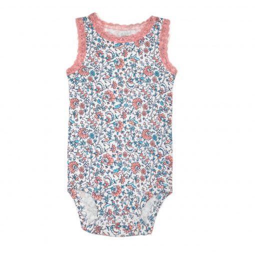 BODY REGATA FLORAL BRANCO CARTERS TAM 9 M