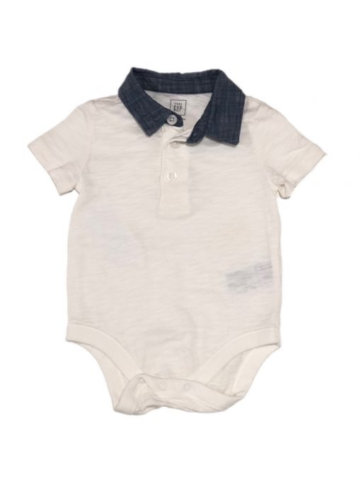 BODY POLO BRANCO GAP TAM 3/6 M