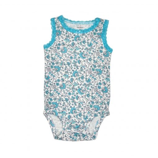 BODY REGATA FLORAL BRANCO CARTERS TAM 9 M