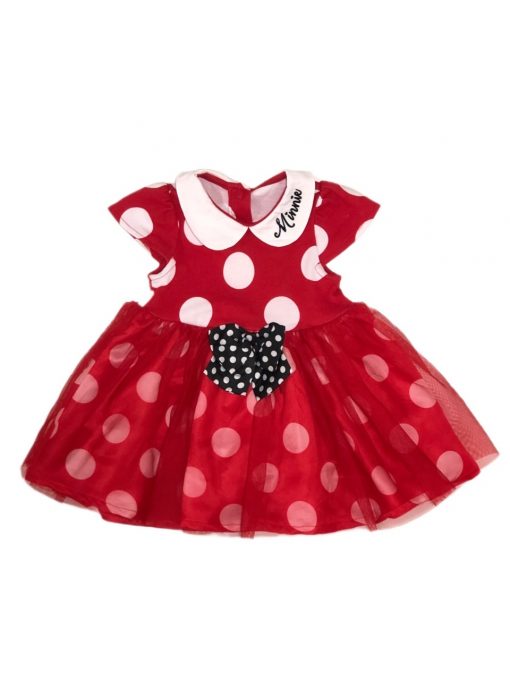 FATASIA MINNIE MALHA VERMELHO DISNEY TAM 12/18