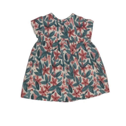 VESTIDO MALHA FLORES BR/AZ ZARA TAM 9/12M - Image 2