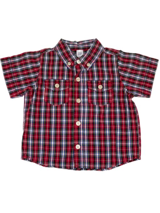 CAMISA VM/BR/LILAS XADREZ GAP TAM 6/12